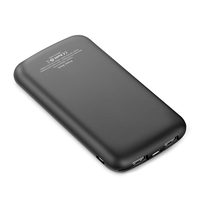 Batterie Li-Polymère Soft Touch 8000mAh Chargeur sans fil magnétique 5W Power Bank Micro USB Type-C Double sortie USB/Type-C Numérique