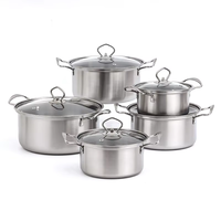 Ensemble de casseroles en acier inoxydable poli miroir de qualité supérieure, 3 pièces, comprenant une marmite à soupe, une casserole à lait, une cocotte vapeur, ustensiles de cuisine pour la maison