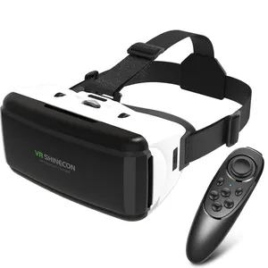 3D แว่นตา VR เสมือนจริงสำหรับโทรศัพท์มือถือแอนดรอยด์ชุดหูฟังสมาร์ทโฟนพร้อมเลนส์ควบคุมจริง