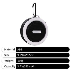 Altavoz Inalámbrico Portátil Personalizado, Material ABS, Silicona, Impermeable, Pequeño, para Exteriores, con Mosquetón - Product Image 4