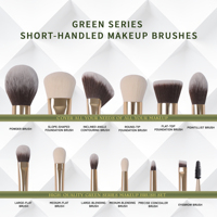 Ensemble de pinceaux de maquillage professionnels EMF, vegan, manche en bois vert, poudre pour le visage, fond de teint personnalisé, pinceaux de maquillage, brochas de maquillaje