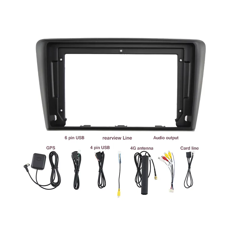 Ai jia Car Audio Recorder Radio Android DVD Cable Canbus Multimedia Navigation Frame For 2014 SKODA RAPID SPACEBACK 9INCH