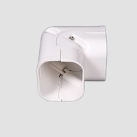 75*65mm/3 "jusqu'à 3 hp 90 ° degré coude plat PVC tuyau mur coin décoratif climatiseur couverture tuyaux