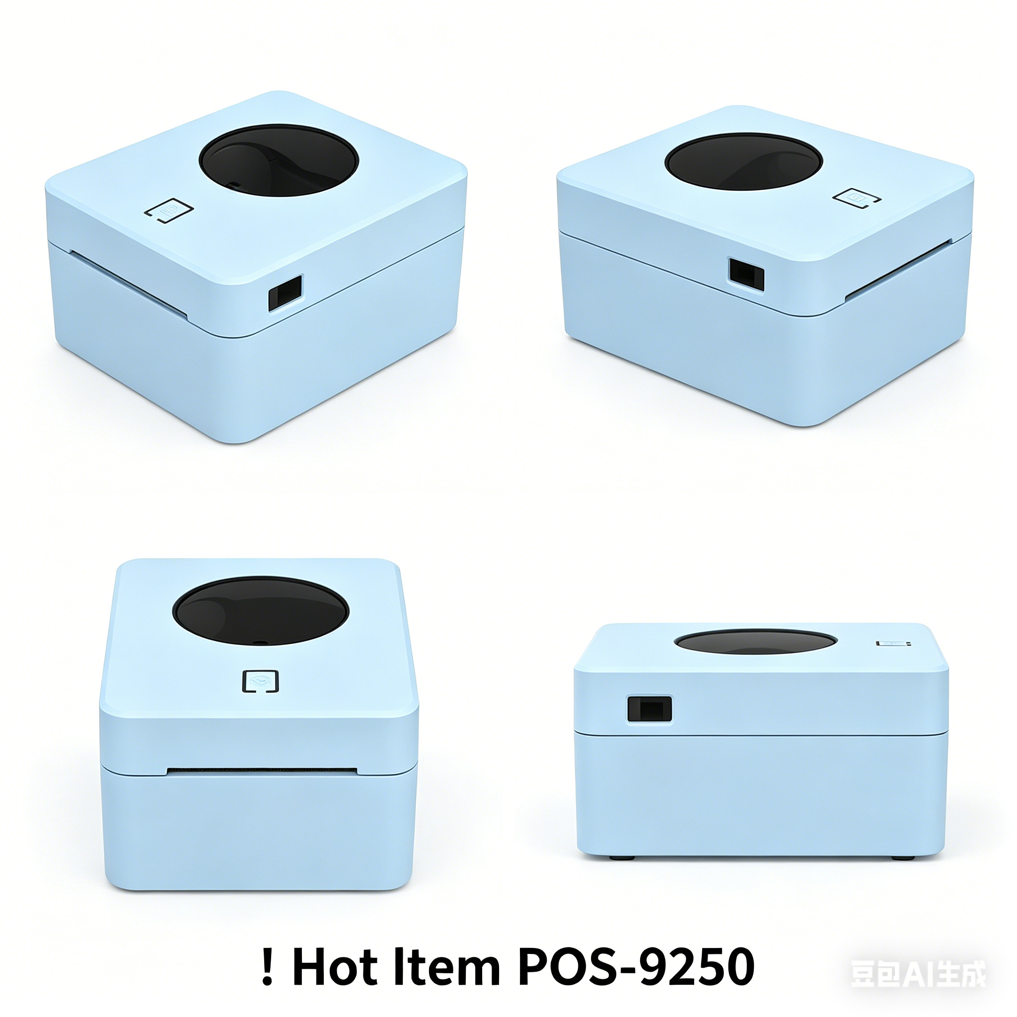 9250 New 4x6 Shipping Label Printer Impresora De Etiquetas Inkless Thermal Sticker Waybill Printer 100x150mm Fast Print 160mm/s