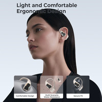 Erazer XP6 Headset nirkabel HiFi, Headset nirkabel kualitas suara HiFi layar sentuh LCD ENC pengurang kebisingan AI translasi cerdas untuk bisnis