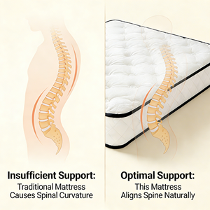 Colchón de Lujo con Resortes Helicoidales Comprimidos, Ultra Suave y Confortable, Superficie de Sueño Suave con Aislamiento de Movimiento para Casa, Villa o Dormitorio - Product Image 2