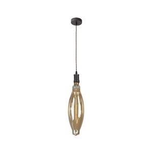 Colgante con bombilla E27 incluida, 8W, 3000K, 640lm, dimensiones 12x12 cm, ideal para iluminación cálida en espacios. - Product Image 1