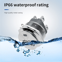 YHKJ Botón de metal en forma de barco 20A Interruptor de palanca autoblocante redondo de corriente grande 22mm Impermeable con luz se puede personalizar