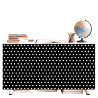 Nappe de table rectangulaire à pois transfrontalière de 14 pieds, idéale pour la décoration de salles de classe, bureaux, fêtes d'anniversaire et autres événements.