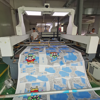 Mesin pemotong Laser kain visi 1610 pemotong Laser tekstil untuk kain pakaian olahraga cetak Digital dengan pengumpan otomatis