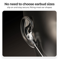 Earphone Kabel Tipe-C Peredam Kebisingan untuk Subway dan Bus, Dilengkapi Mic, ENC, Tahan Air IPX4, Semi-in-ear, Chip DSP, Kabel OFC 1.2m