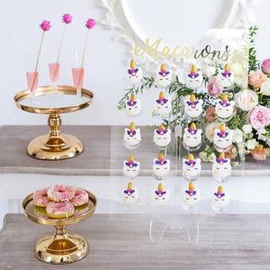 Prix usine acrylique matériel gâteau support décoration de la maison fête cristal plateau métal Dessert décoration Table - Product Image 5