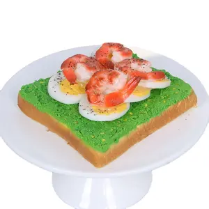Amostra de comida artificial realista direto da fábrica, sanduiches falsos, torradas de ovo de bacon para decoração de restaurantes e hotéis, modelo de exibição