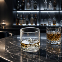 Tasse en verre borosilicate transparente tendance de 180 ml pour whisky, thé, café, saké – Cadeau minimaliste