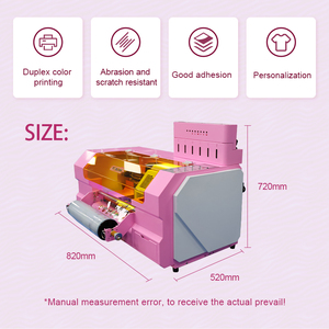 Zyjj UV dtf trong suốt máy in nhãn dán tấm tùy chỉnh in với Laminator DX7 A3 màu hồng UV dtf máy in - Product Image 2