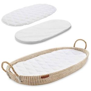 Moses <span class=keywords><strong>Basket</strong></span> Fralda Bag Crianças Handmade Baby Caddy Algodão Corda Boho Organizer Eco Friendly <span class=keywords><strong>Changing</strong></span> Holder Para Mesa Bege - Product Image 1