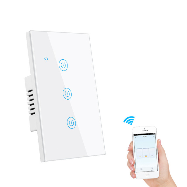 X329 -1 Smart Switch Manufacturer Us Standard 2 Gang Smart Wifi Light Switch App Remote Control Smart Wifi Light Switch