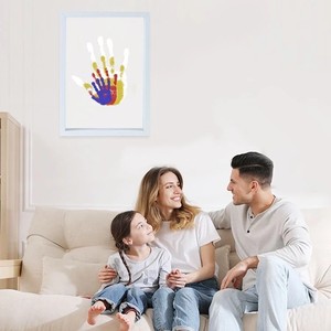 Cadre <span class=keywords><strong>photo</strong></span> DIY fait main pour <span class=keywords><strong>couple</strong></span>, empreinte de main, peinture lavable, cadeau créatif pour la Saint-Valentin <span class=keywords><strong>et</strong></span> le Qixi Festival - Product Image 1