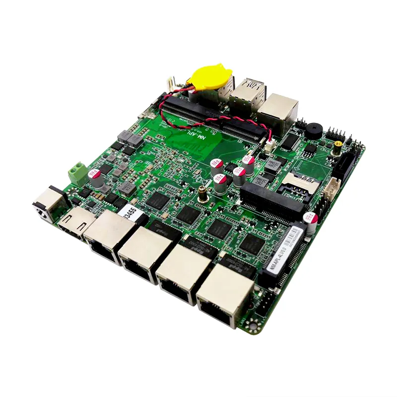 Intel Apollo Lake Quad Core J3455 Nano ITXネットワーキングを搭載したArmortecマザーボード、4 GbE LAN、コンソール、SIM