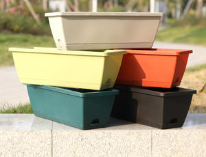 Maceta de plástico de tamaño pequeño de 36x15x19cm, macetas <span class=keywords><strong>para</strong></span> plantar en el balcón, macetas de jardín, macetas rectangulares - Product Image 4