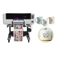 Impresora UV DTF de rollo a rollo de 12 pulgadas A3 (30 cm) fácil de operar, impresora de pegatinas transparentes UV, impresora UV DTF A3 con Xp600