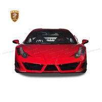 Kit de carrosserie en fibre de carbone style MSY pour Ferrari 458 Ensemble de pare-chocs avant Jupes latérales d'aile Pare-chocs arrière Aileron arrière Capot