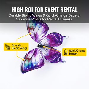 Drones de Mariposas Biónicas con Luces LED y Control Remoto para Eventos de Boda, Mariposas Voladoras con Alas Móviles, Juguetes para Fiestas - Product Image 3