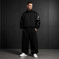 Blouson Moto Unisexe AW27 à Col Montant, Brillant, Blocs de Couleurs, Coupe-Vent, Fermeture Éclair Bidirectionnelle, Lettres en Relief