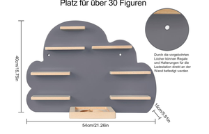 Etagère Tonie pour jusqu'à 33 figurines Tonie-étagère Toniebox à Motif nuage 40x55x19 cm pour enfants garçons et filles - Product Image 2