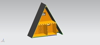 Cabaña Prefabricada Personalizada en Forma de A, Villa de Madera Portátil para Glamping, Casa Triangular Pequeña para Proyectos Turísticos