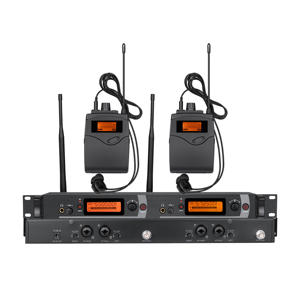 Bodypacks-Überwachung 2-Kanal 2 Schwarzes drahtloses Mikrofon Gua Singing Sound System 40Hz-12kHz drahtloses Ohr überwachungs system - Product Image 1