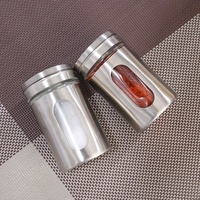 Bouteilles à condiments en verre personnalisées, pots à épices ronds pour la cuisine, salières et poivrières, durables, écologiques, modernes