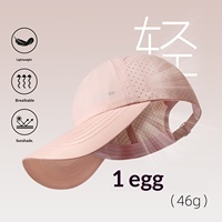 Chapeau de soleil en nylon pour femme Printemps/Été 2025, léger, perforé, respirant, à séchage rapide, réglable ; pour l'extérieur