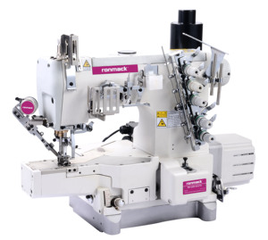 Machine à coudre automatique à point de recouvrement à cylindre triple aiguille RONMACK RM-600 - Product Image 1