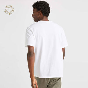 Eco Friendly uomo T-Shirt sostenibile su misura T-Shirt uomo bianco 100% Pima cotone organico T-Shirt da uomo <span class=keywords><strong>con</strong></span> tasca - Product Image 2