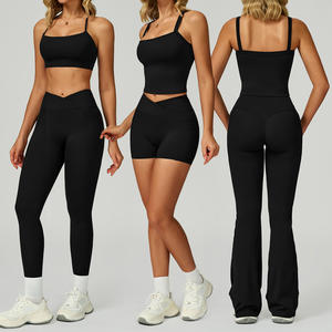 Abito da Yoga <span class=keywords><strong>aderente</strong></span> con Logo personalizzato nudo 6 pezzi ad asciugatura rapida morbido elastico alto da donna a vita alta da palestra da corsa - Product Image 6