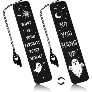 Signets d'<span class=keywords><strong>horreur</strong></span> d'Halloween pour les amoureux des livres Signet effrayant double face pour femmes hommes <span class=keywords><strong>Film</strong></span> d'<span class=keywords><strong>horreur</strong></span> Cadeau Panier de farces - Product Image 1