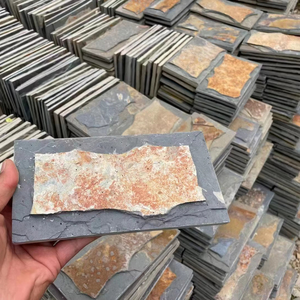 Carreaux <span class=keywords><strong>de</strong></span> mur <span class=keywords><strong>de</strong></span> face <span class=keywords><strong>de</strong></span> champignon fendu en ardoise rouillée en <span class=keywords><strong>pierre</strong></span> naturelle <span class=keywords><strong>de</strong></span> bâtiment décoratif bon marché pour mur extérieur et intérieur - Product Image 1