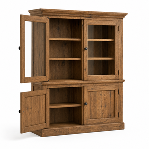 Vintage Industrial Style Solid Wood Display Storage <b>Cabinet</b> <b>Rustic</b> Charm Urban Edge Hutch Buffet Dresser Living Room Kitchen - Product Image 2