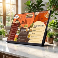 Écran de menu électronique pour restaurant en libre-service OEM/ODM, affichage numérique LCD, animation de texte, montage au sol, contrôlé par application