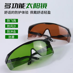 Lunettes de soleil de protection unisexes, monture noire, protection UV 100%, réglables pour la protection solaire, K.16 - Product Image 3