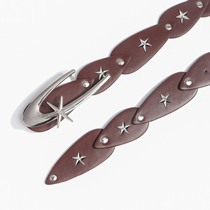 <span class=keywords><strong>Boucle</strong></span> étoile volante en <span class=keywords><strong>argent</strong></span> rétro mode de rue anneau évidé en <span class=keywords><strong>cuir</strong></span> Pu épissage caractéristiques taille <span class=keywords><strong>ceinture</strong></span> perle <span class=keywords><strong>ceinture</strong></span> pour les femmes - Product Image 4