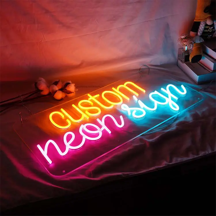 Custom Neon Signs Personalized Dimmable LED RGB Neon Lights Signs for Wall Decor Bedroom Wedding Birthday Bar Company Logo Name