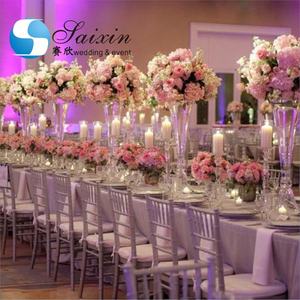 Jarrones <span class=keywords><strong>Altos</strong></span> <span class=keywords><strong>de</strong></span> Vidrio Transparente en Forma <span class=keywords><strong>de</strong></span> Cono para Decoración <span class=keywords><strong>de</strong></span> Bodas y Hogar - Product Image 1