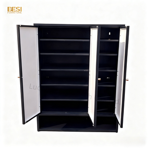 <span class=keywords><strong>Zapatero</strong></span> moderno de acero para puerta abatible, armario de <span class=keywords><strong>entrada</strong></span> ensamblado para organizador de sala de estar con acceso conveniente para puerta abatible - Product Image 4
