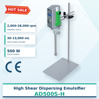 Homogeneizador de Alto Cizallamiento AD500S-H Directo de Fábrica, Máquina de Dispersión y Emulsificación para Laboratorio, OEM ODM para la Industria Alimentaria y Cosmética