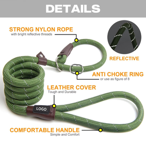 Slip Rope 1.8m One-Size-Fits-All Kein Halsband oder Geschirr erforderlich Langlebige Kletterer Hundes eil Leine mit reflektieren den Nähten - Product Image 2