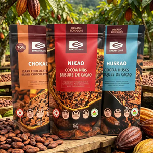 Matte Aluminum Foil <b>Pouches</b> Custom Logo Organic Food Stand Up <b>Pouches</b> For Cocoa Products Packaging - Product Image 3