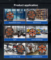 Grand ventilateur de tambour industriel portable de 60 pouces avec roues, circulateur d'air, ventilateur de tambour haute puissance