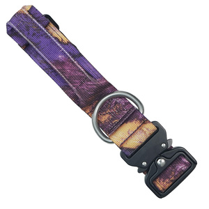 Custom Heat Transfer Printed Nylon Tactical Dog <b>Collar</b>, Premium <b>Metal</b> Buckle Dog <b>Collar</b> for Medium Large Dogs Stainless steel D - Product Image 5